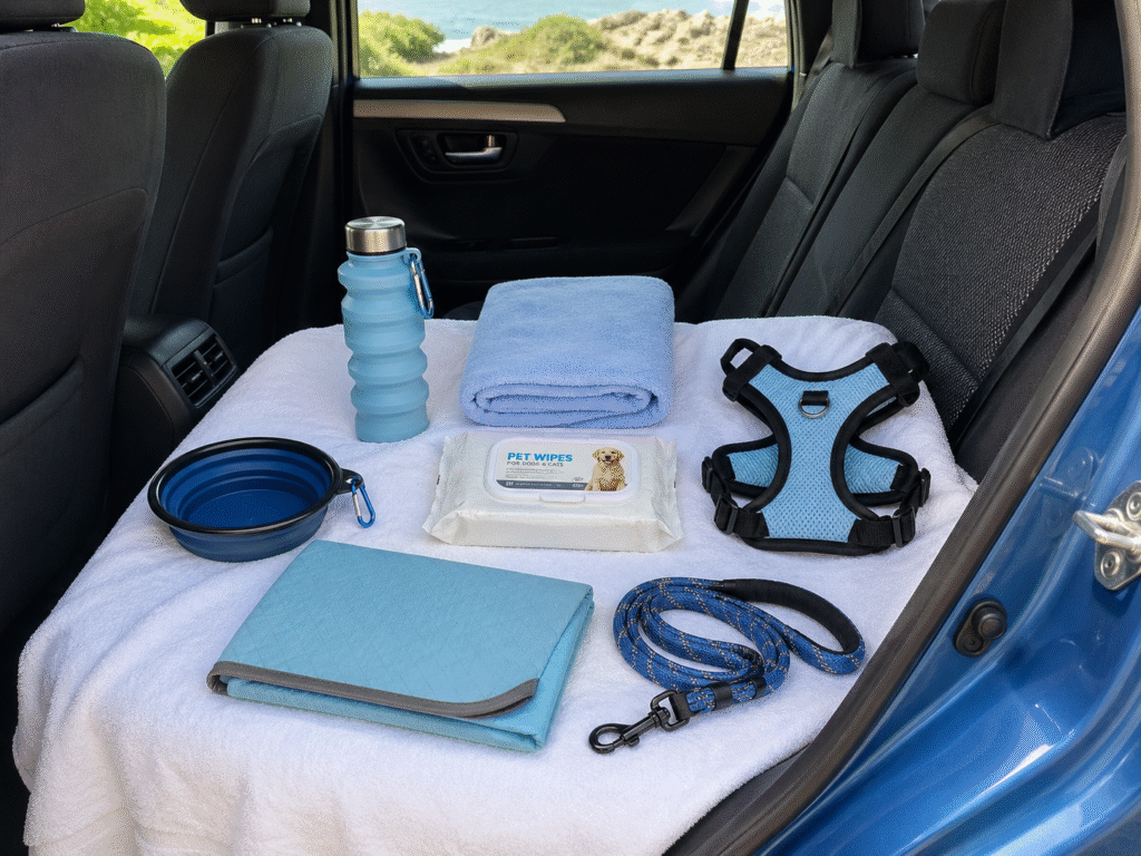 Essential pet gear for summer car travel with dog