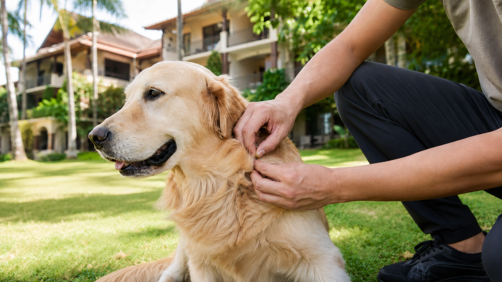 Best tick prevention for dogs is checking them regularly.